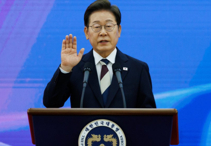 韩国总统李在明的支持率连续两周上升